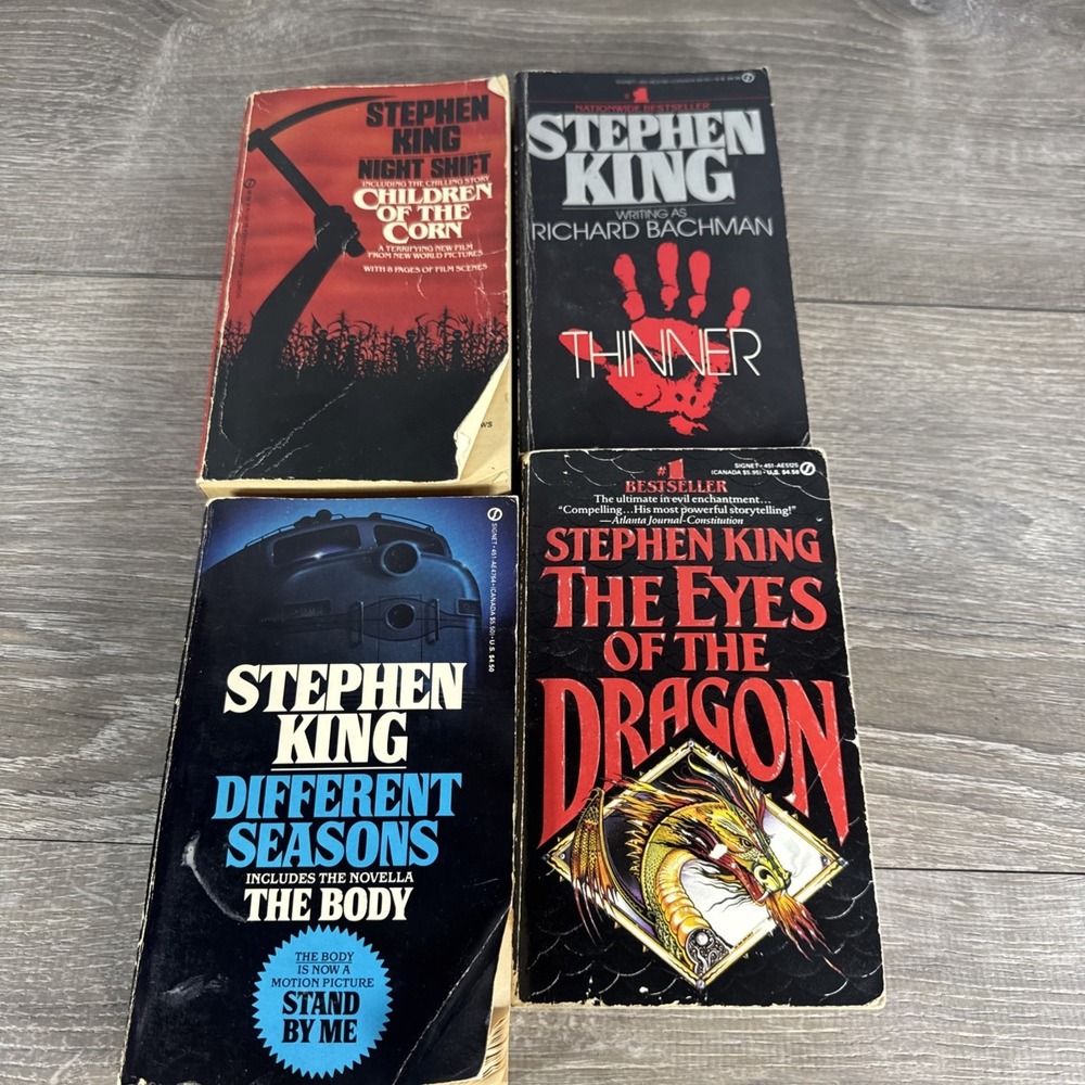 Lot of 4 Vintage 1980's Stephen King Paperback Books